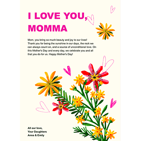 Wildflower Heart Mother's Day eCard